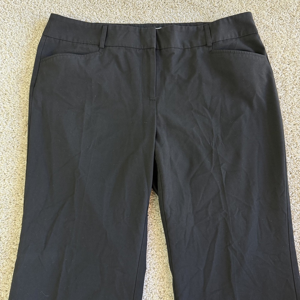 MICHAEL Michael Kors Dress Pants Womens 14 Black Straight Leg Stretch Workwear